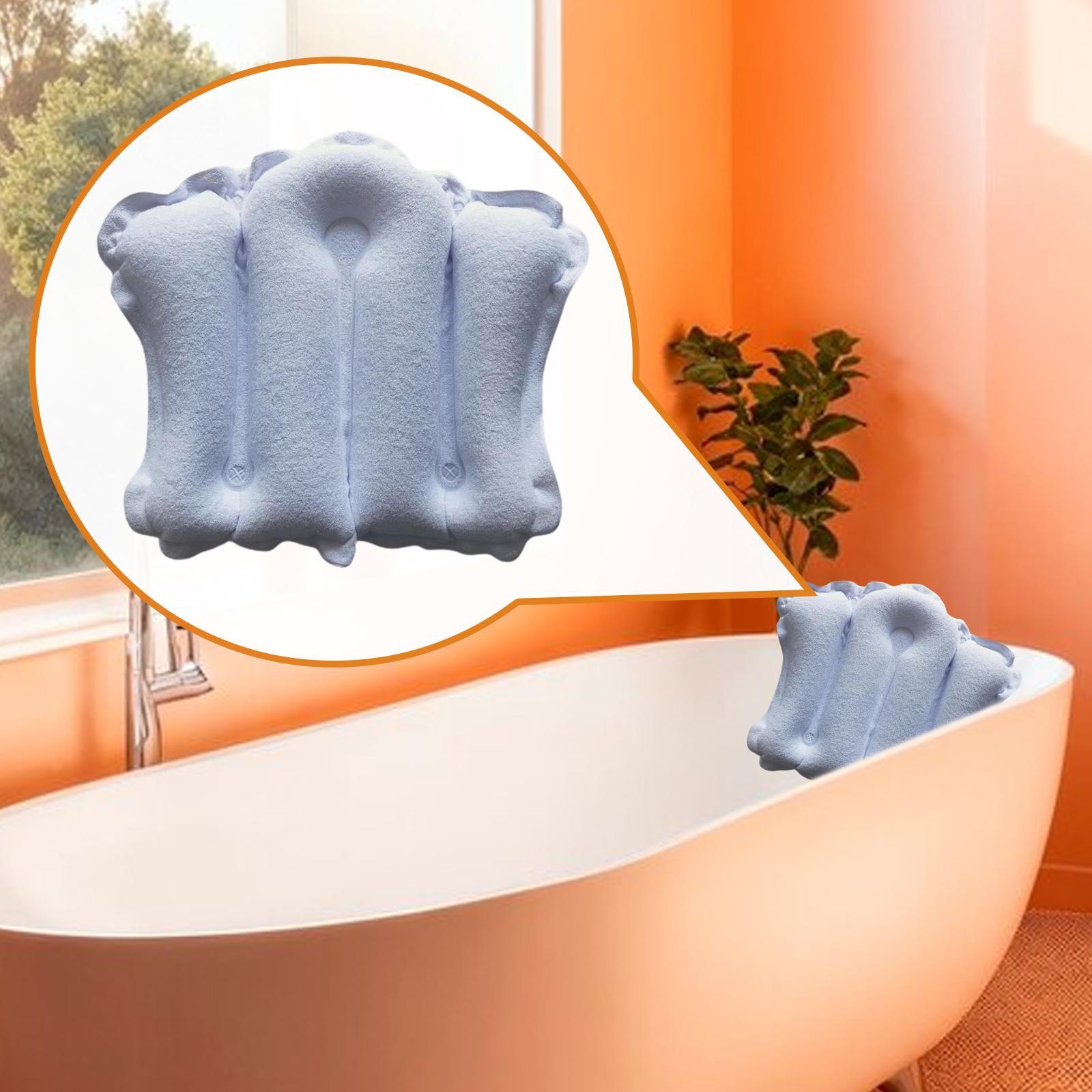 Bathtub Pillow Inflatable - インフレータブルバスピロー 防水SPAバスタブヘッドレスト バスタブソフトバスクッション 浴槽SPAホームバス 首と肩のサポート