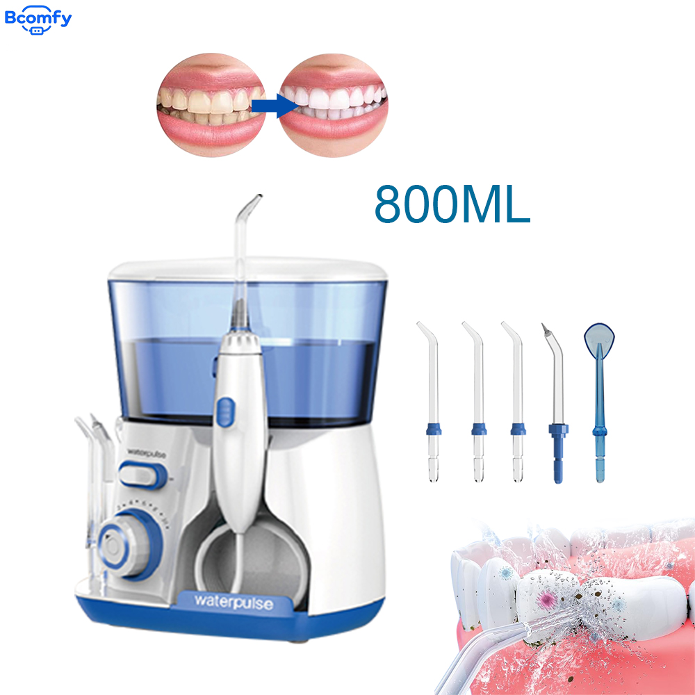 Home Bathroom Cleaning Machine - ウォーターパルス電動ウォーターフロッサー 800ml 高圧デンタルオーラルイリゲーター 歯のクリーナー 効果的な口腔ケア用