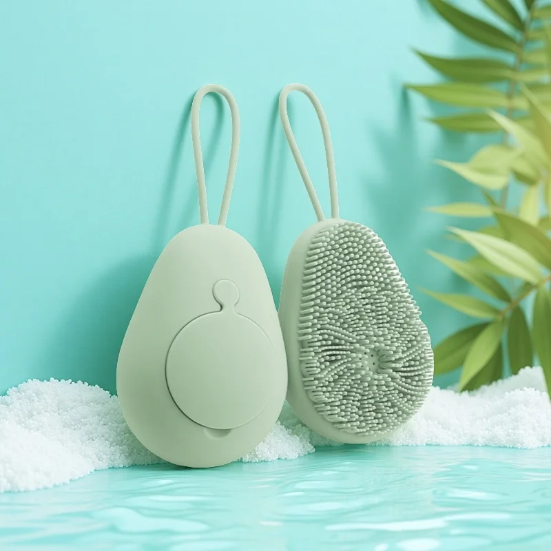 Home Bathroom Cleaning Machine - 1pc シリコーンボディスクラバー角質除去ボディスクラバーヘチマブラシ詰め替えバスブラシ簡単発泡マッサージブラシ浴室
