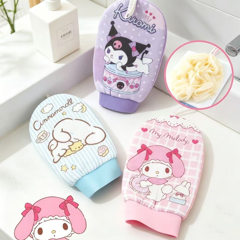 Home Bathroom Cleaning Machine - 可愛い漫画パンクプリントバススクラバー高級キュートソフト角質除去シャワーウォッシュクロス泡立ちボディクレンジングミット（女性用）