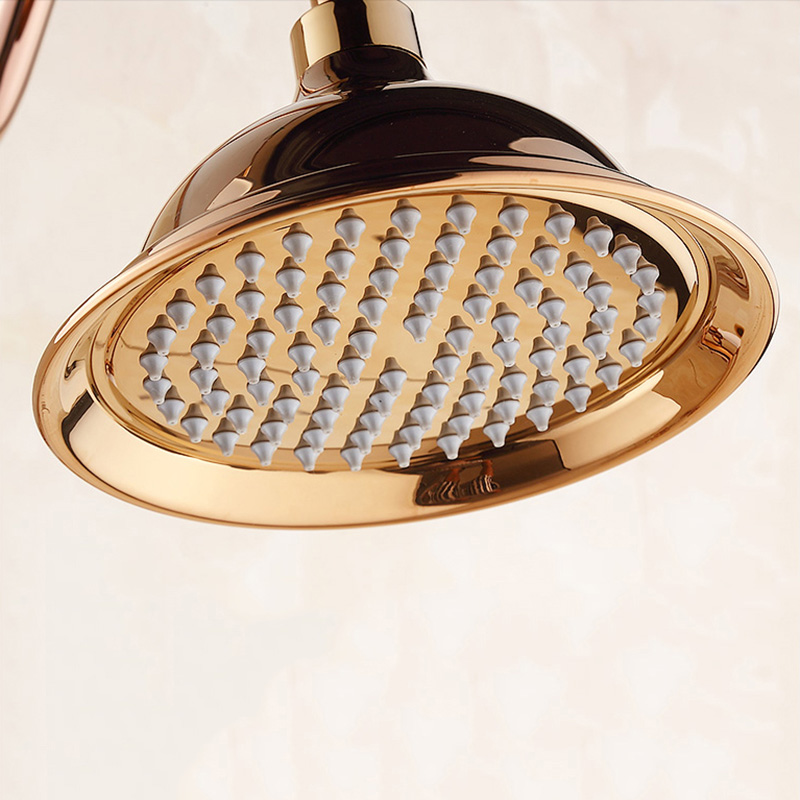 Home Bathroom Taps - ステンレス鋼ゴールド降雨シャワーヘッドシャワー蛇口ヘッド浴室交換レインシャワーヘッドアンティーク真鍮シャワーヘッドアクセサリー