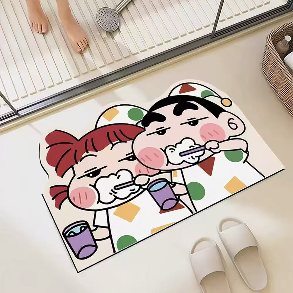 Home Goods Bathroom Accessories - シャワールーム用吸水マット 速乾性 おしゃれな家庭用ギフトと精巧なアニメ柄 ソフトで快適なアニメ周辺グッズ
