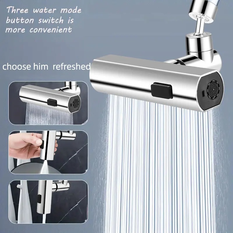 新しい 3 モードキッチン蛇口ユニバーサル回転多機能スイベル - Home Bathroom Taps のレビューと価格