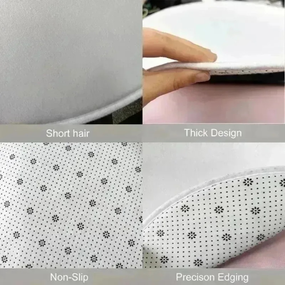 2Dビジュアルプリントグラデーションローズラウンドラグ滑り止 - Home Bathroom Cleaning Machine のレビューと価格