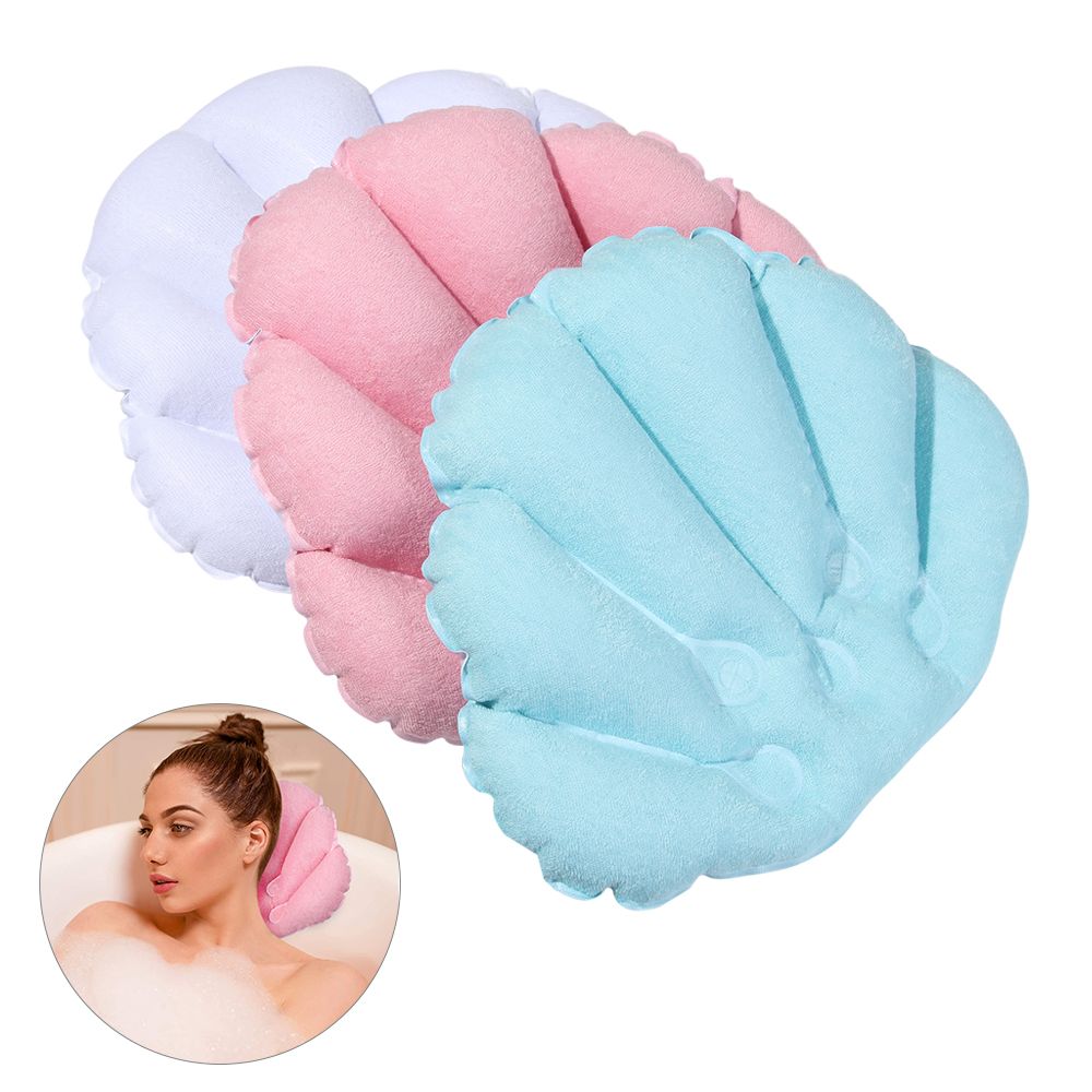 ソフトな扇形の膨らませる枕、浴槽用クッション、スパバス枕 - Bathtub Pillow Inflatable のレビューと価格