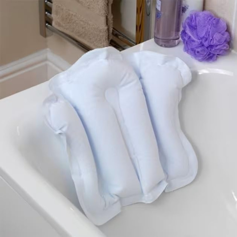 吸盤付きインフレータブルビニールスパバス枕、シェル型浴槽ネッ - Bathtub Pillow Inflatable のレビューと価格