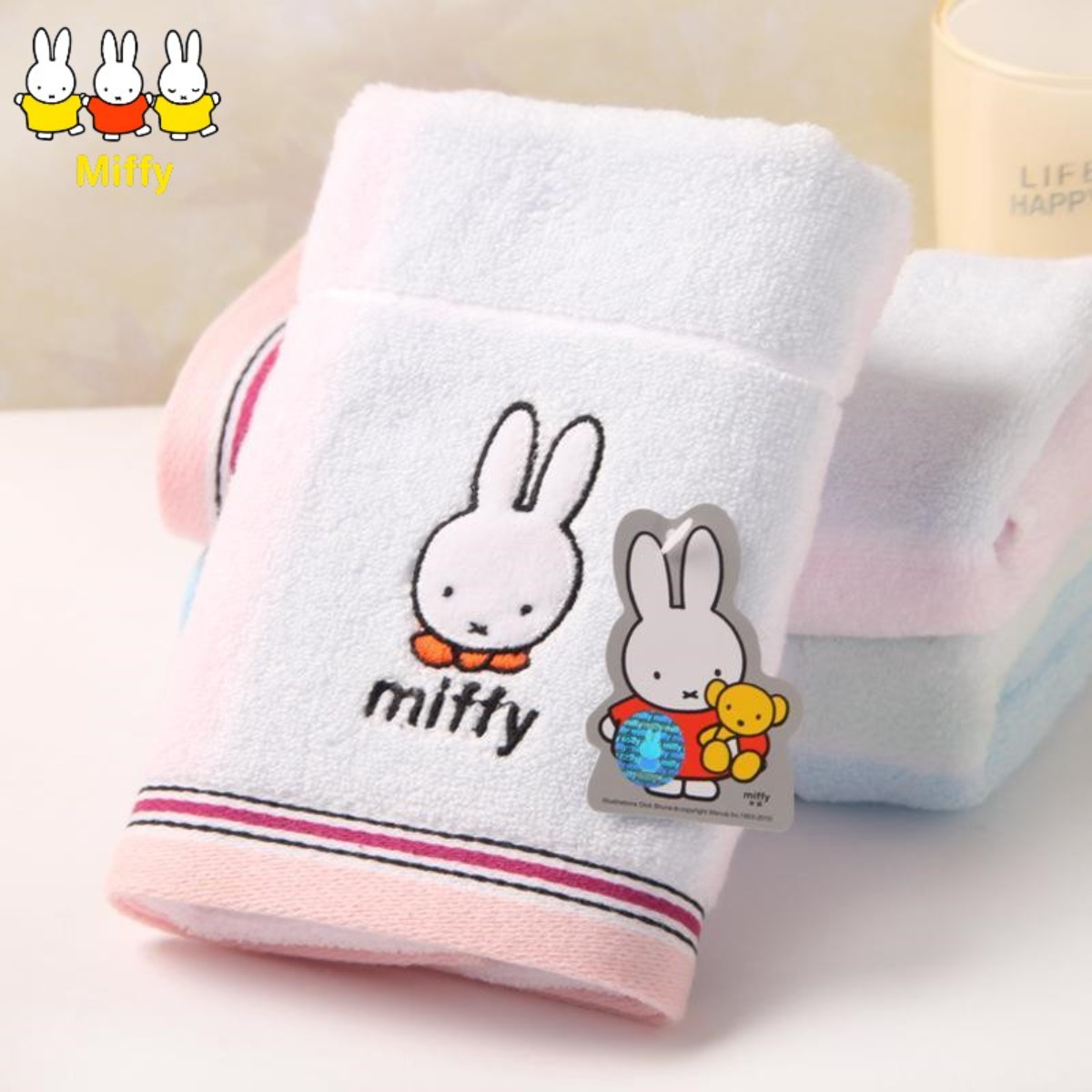 ミッフィーウサギの純綿タオルかわいい漫画ガールハートフェイス - Home Goods Bathroom Accessories のレビューと価格