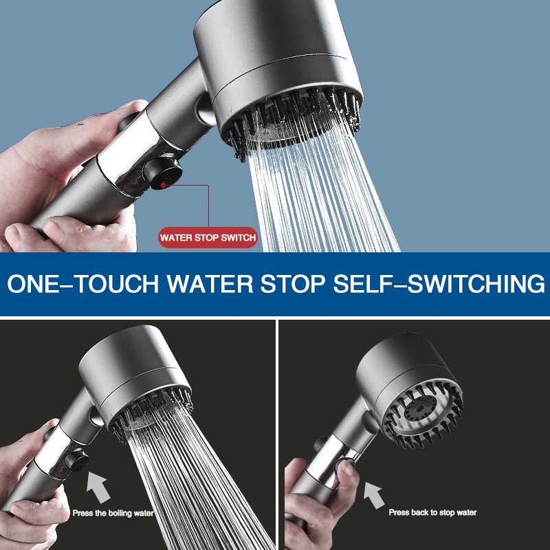 高圧シャワーヘッド 3 モード調整可能なスプレー マッサージ - Home Bathroom Taps のレビューと価格