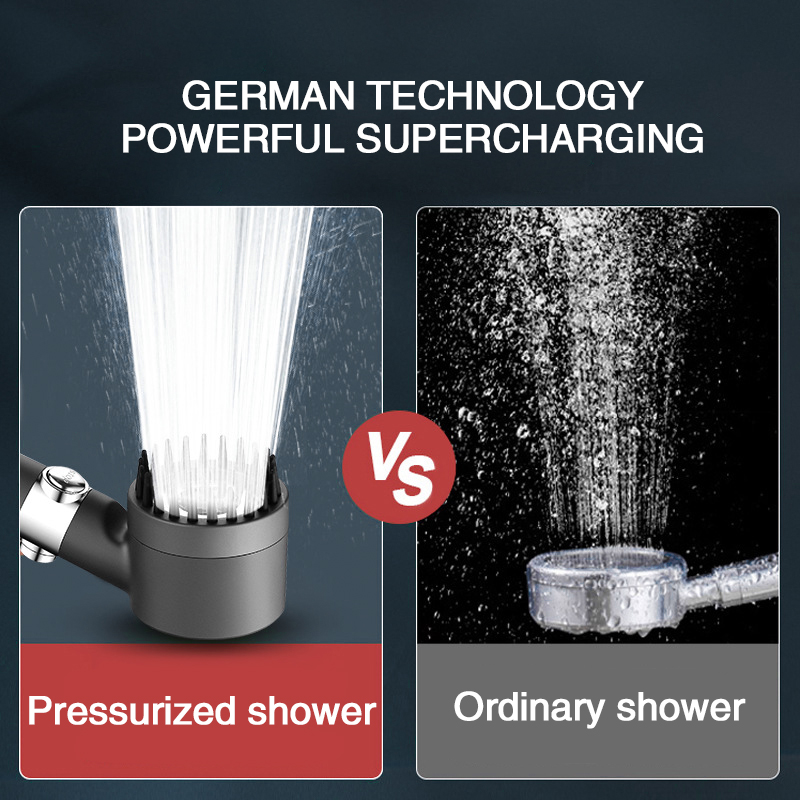 高圧シャワーヘッド 3 モード調整可能なスプレー マッサージ - Home Bathroom Taps のレビューと価格