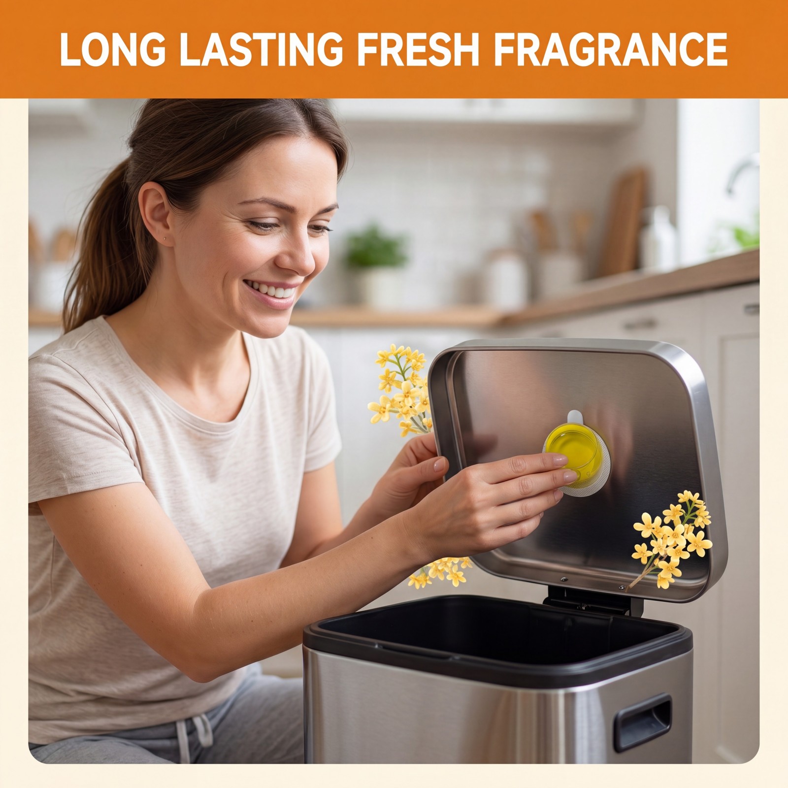 6x キンモクセイゴミ箱消臭剤不快な臭いを除去し、長持ちする - Home Bathroom Freshener のレビューと価格