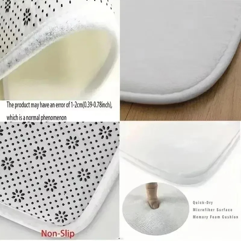 ピンクのクリスマス・トナカイ柄フランネル製ドアマット、リボン - Home Bathroom Scene のレビューと価格