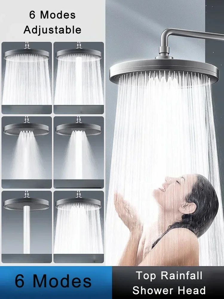 新しい6モード大型パネル大流量スーパーチャージレインフォール - Home Bathroom Taps のレビューと価格
