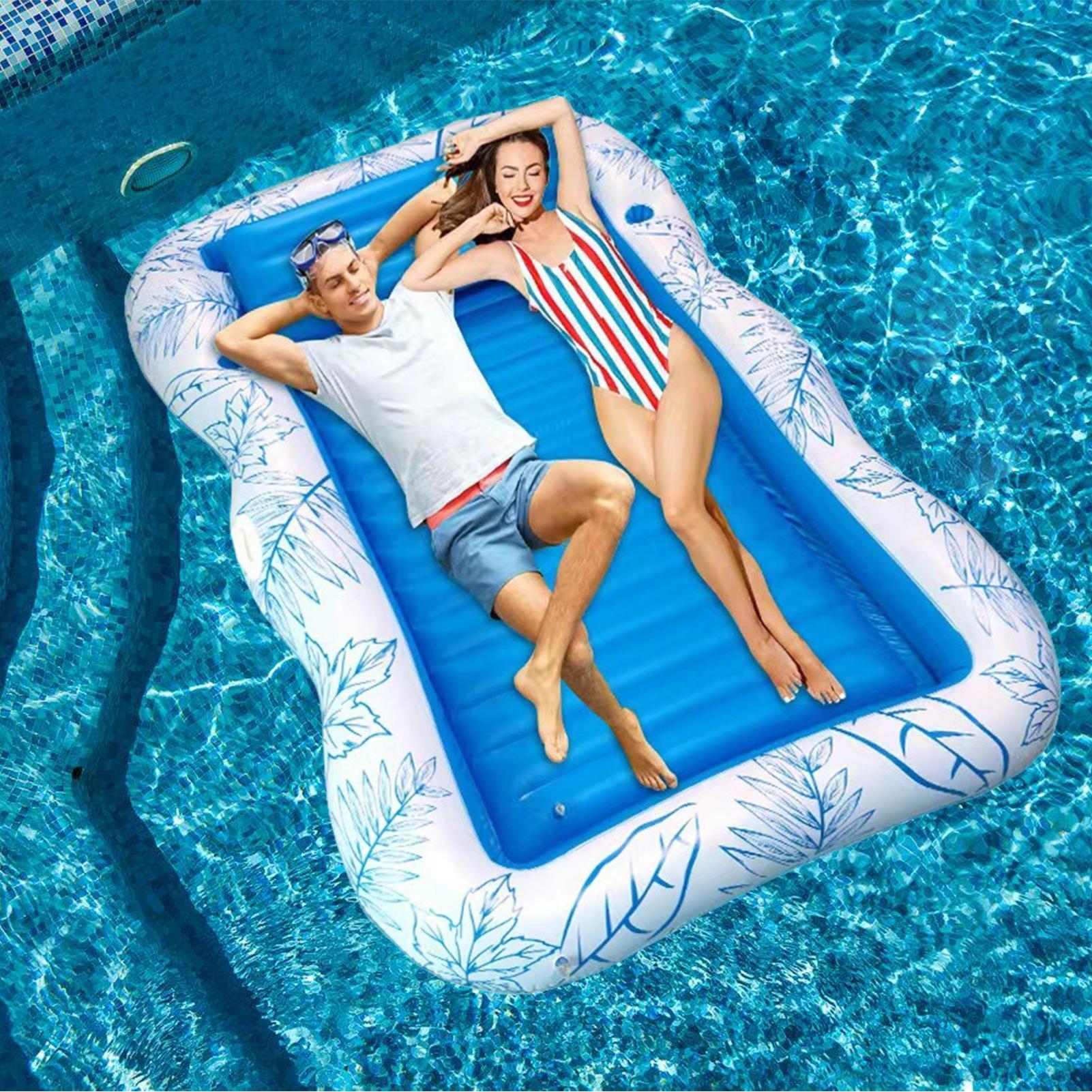 インフレータブル日焼けプール、膨らませる日光浴ベッド、大人用 - Bathtub Pillow Inflatable のレビューと価格
