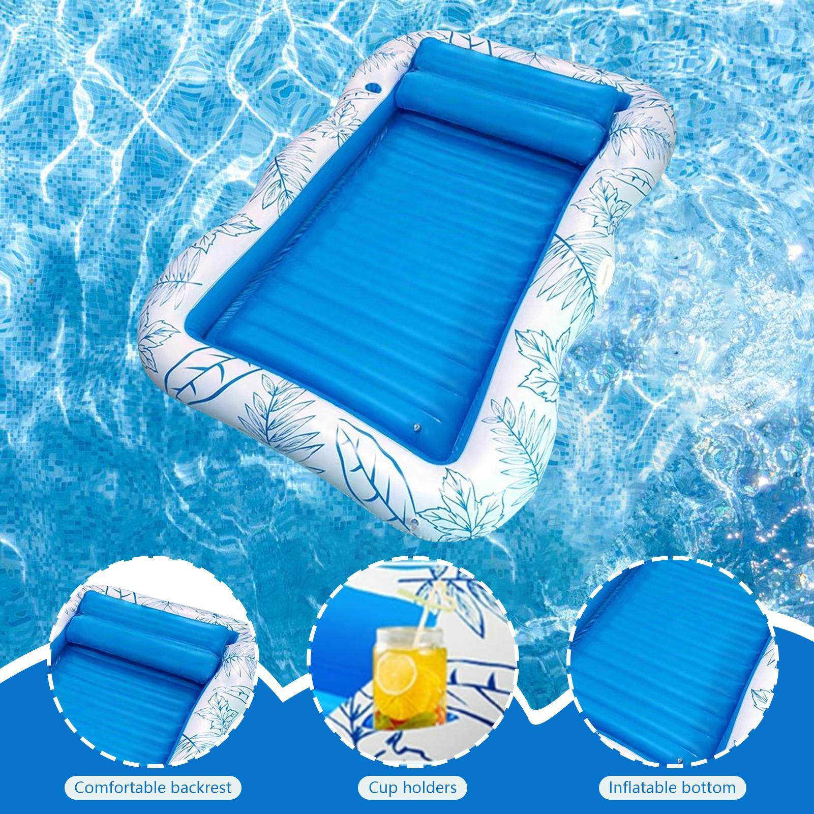 インフレータブル日焼けプール、膨らませる日光浴ベッド、大人用 - Bathtub Pillow Inflatable のレビューと価格