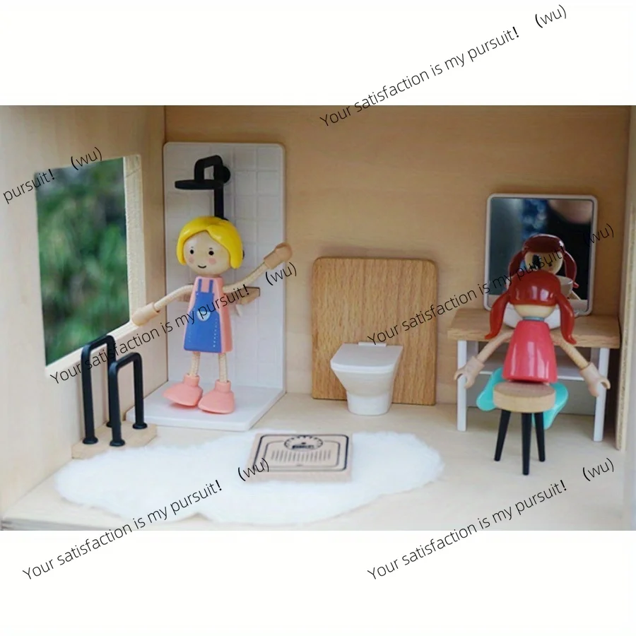 バスルームシーンモデル、模擬ミニハウス、木製家具撮影小道具 - Home Bathroom Scene のレビューと価格