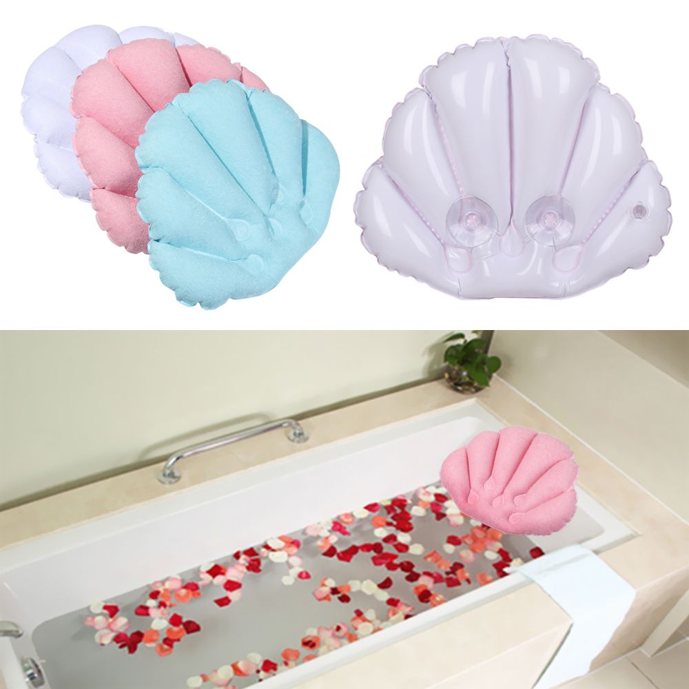 吸盤付きインフレータブルテリークロス枕、バスタブ用枕、スパク - Bathtub Pillow Inflatable のレビューと価格