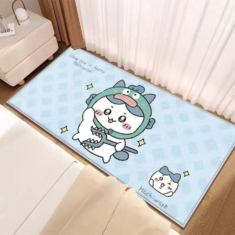 かわいいちいかわぬいぐるみベッドサイドカーペット漫画うさぎハ - Home Goods Bathroom Accessories のレビューと価格