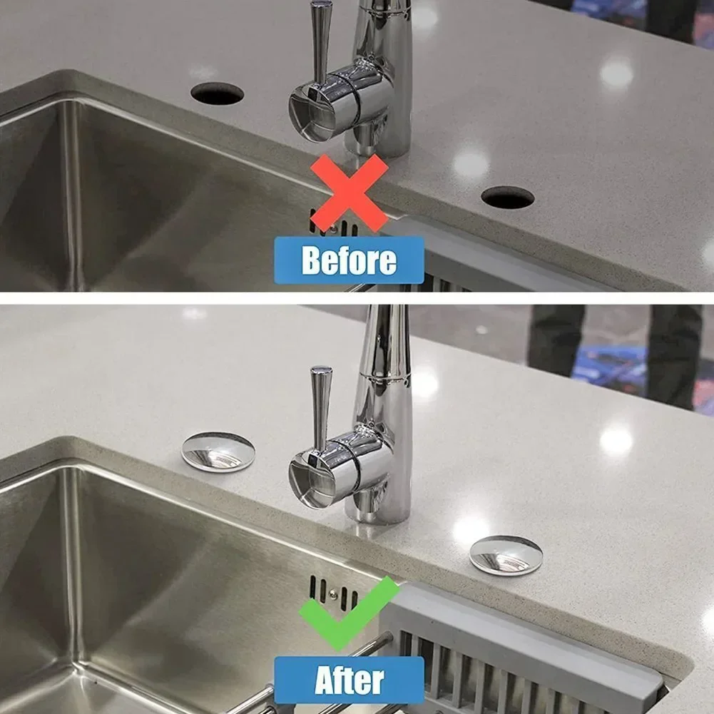 キッチンシンクの穴カバー,蛇口の穴を覆うための栓,洗面台のシ - Home Bathroom Taps のレビューと価格