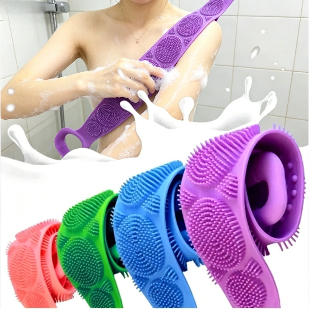 シリコン製シャワーバックブラシベルト、ソフトボディ角質除去ス - Home Bathroom Cleaning Machine のレビューと価格