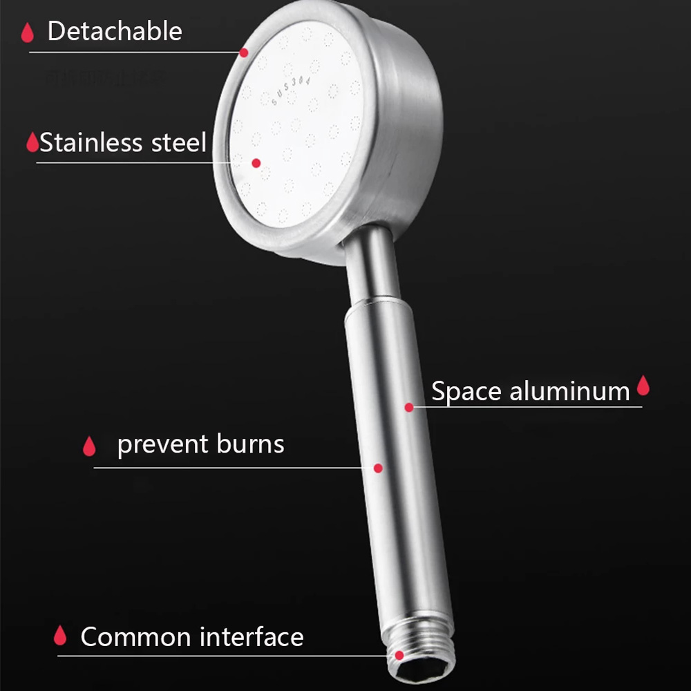 304 ステンレス鋼のシャワーヘッド、ハンドヘルドバスレイン - Home Bathroom Taps のレビューと価格