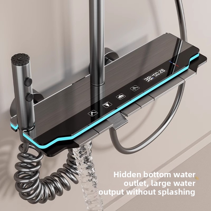 デジタルシャワーヘッドセット 圧力アップ 家庭用浴室 温冷水 - Home Bathroom のレビューと価格