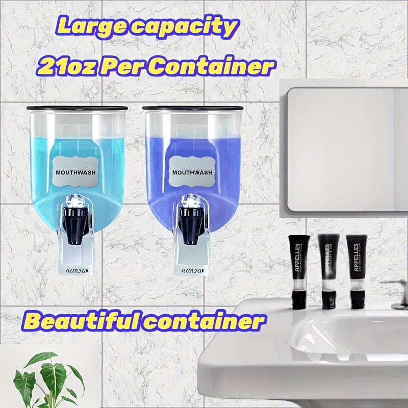 2個入り 600ml マウスウォッシュディスペンサー 浴室用 - Home Bathroom Freshener のレビューと価格