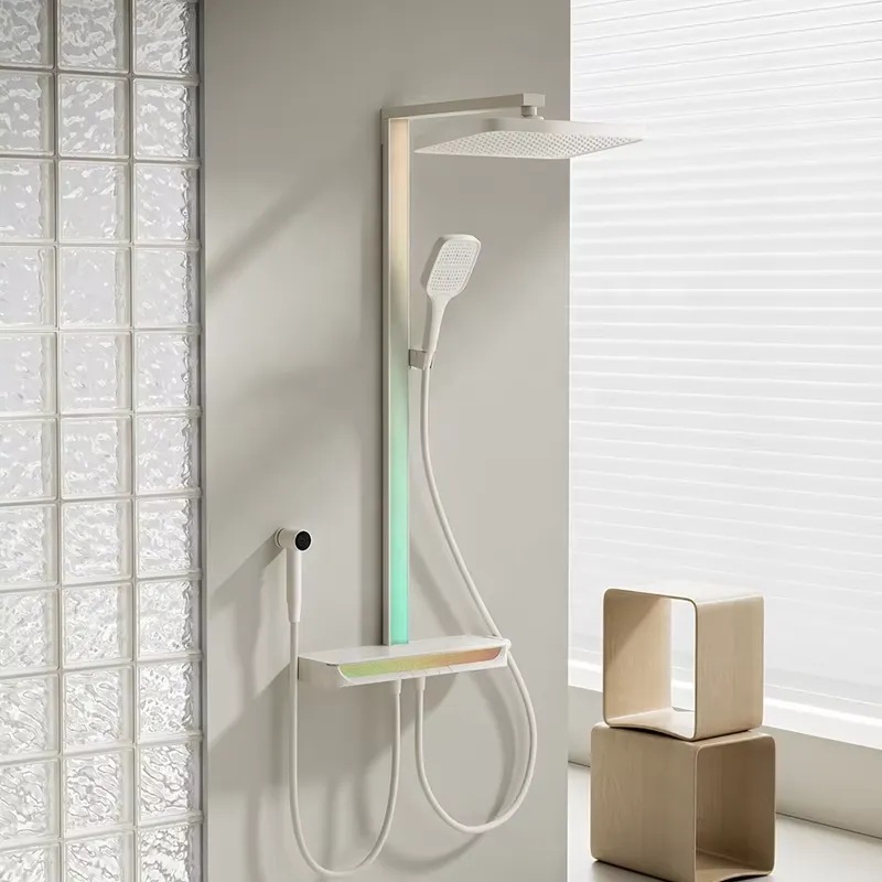 真鍮製デジタル滝シャワーセット壁掛けレインピアノスマートマッ - Home Bathroom のレビューと価格