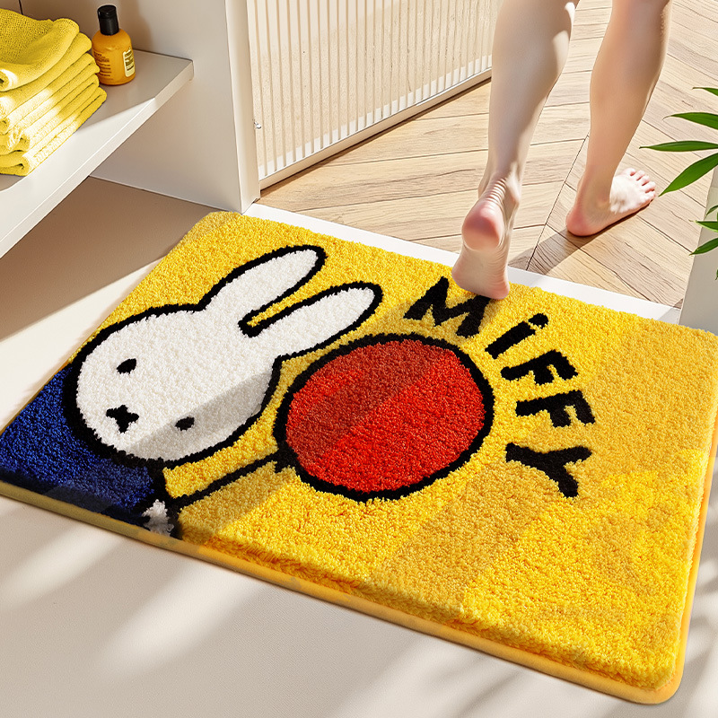 かわいいミッフィーフロアマット漫画ミッフィーバスルームマット - Home Goods Bathroom Accessories のレビューと価格
