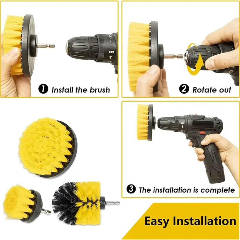 3個/セット ドリルブラシセット パワースクラバー 洗浄ブラ - Home Bathroom Cleaning Machine のレビューと価格