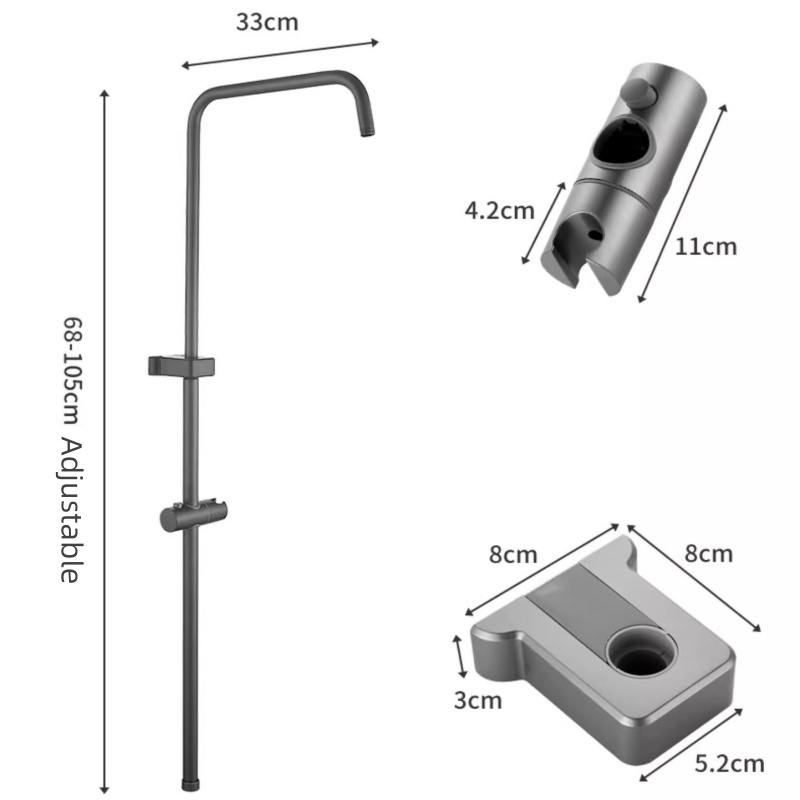 ステンレス鋼シャワーアダプターチューブセットバスシャワーヘッ - Home Bathroom Taps のレビューと価格