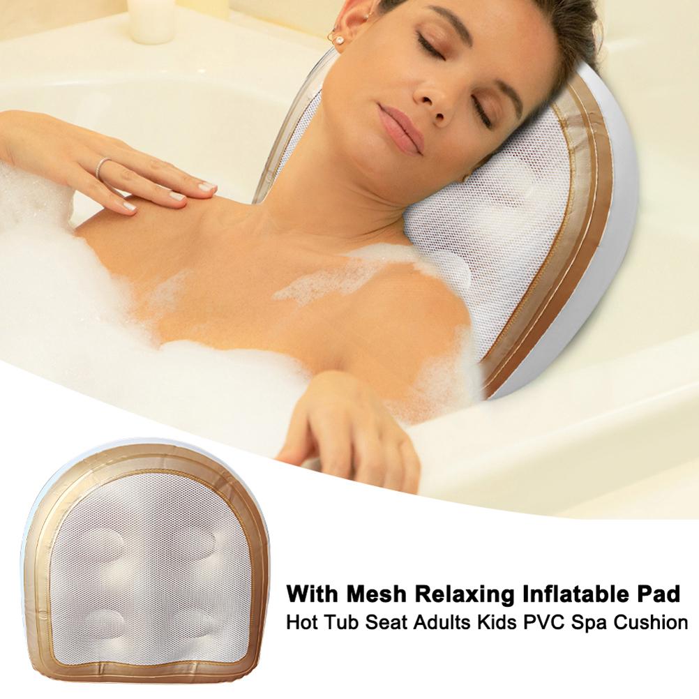 スパとジャグジー用のスイミングクッション,メッシュカバー付き - Bathtub Pillow Inflatable のレビューと価格