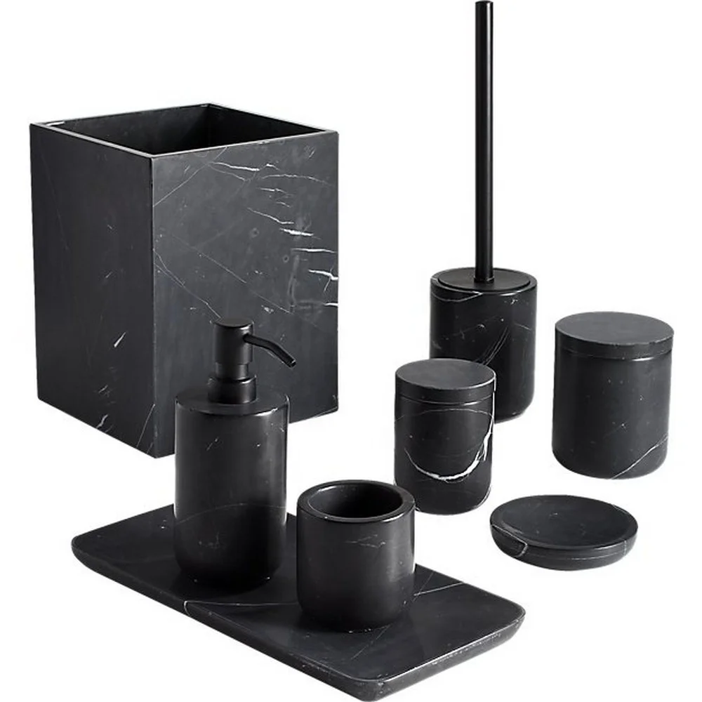 高級カスタム5つ星ホテル天然グレーブラック大理石石製バスルー - Home Goods Bathroom Accessories のレビューと価格