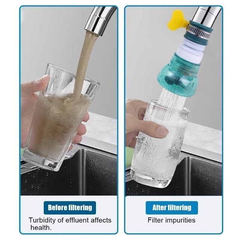 ユニバーサル 360 度回転可能な蛇口フィルター/格納式調整 - Home Bathroom Taps のレビューと価格