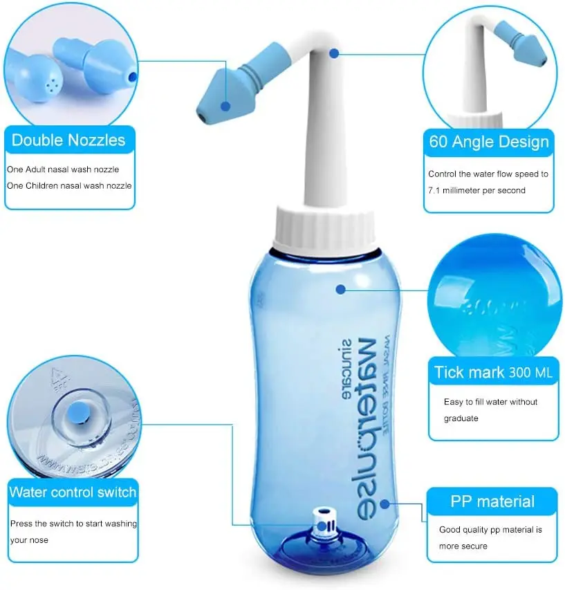 300ml 500ml 鼻洗浄器 リンスボトル ウォーターパ - Home Bathroom Cleaning Machine のレビューと価格