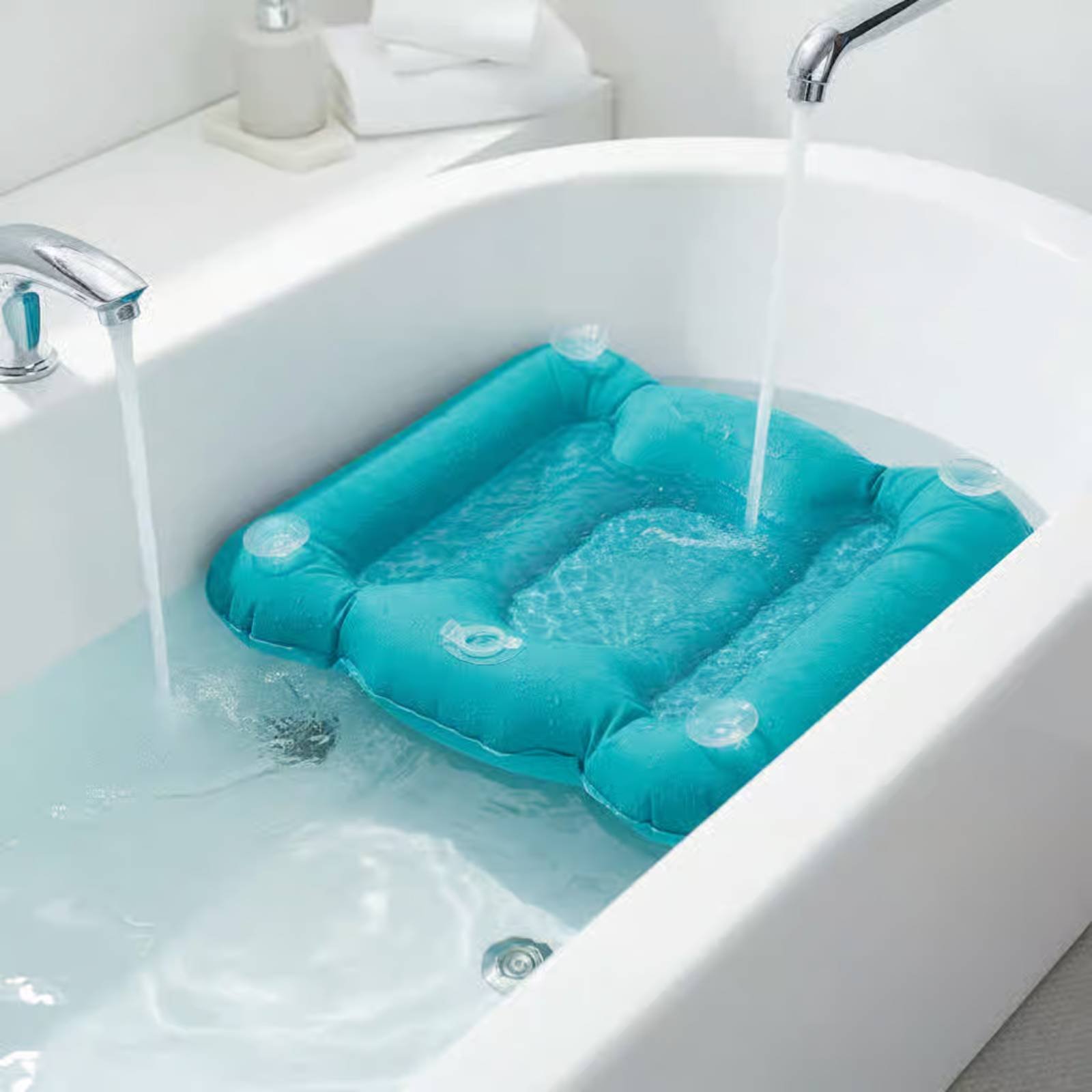 浴槽ブースターパッド シマリーフィニッシュ インフレータブル - Bathtub Pillow Inflatable のレビューと価格