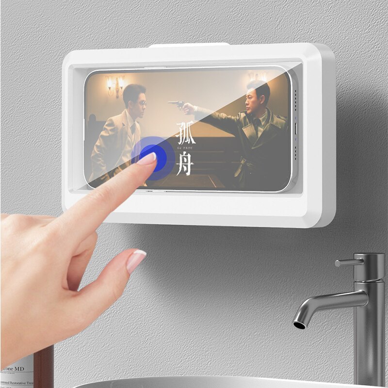 浴室用防水スマホホルダー、壁掛け式スマホケーススタンドボック - Home Bathroom のレビューと価格
